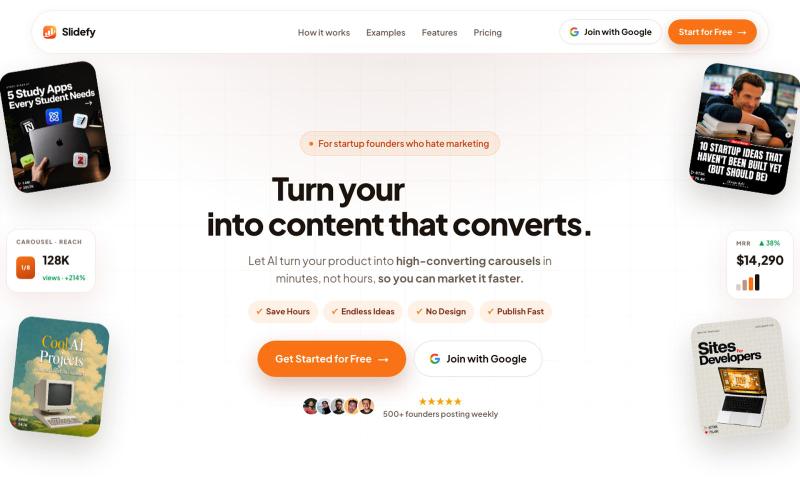 Slidefy — make your first carousel — screenshot