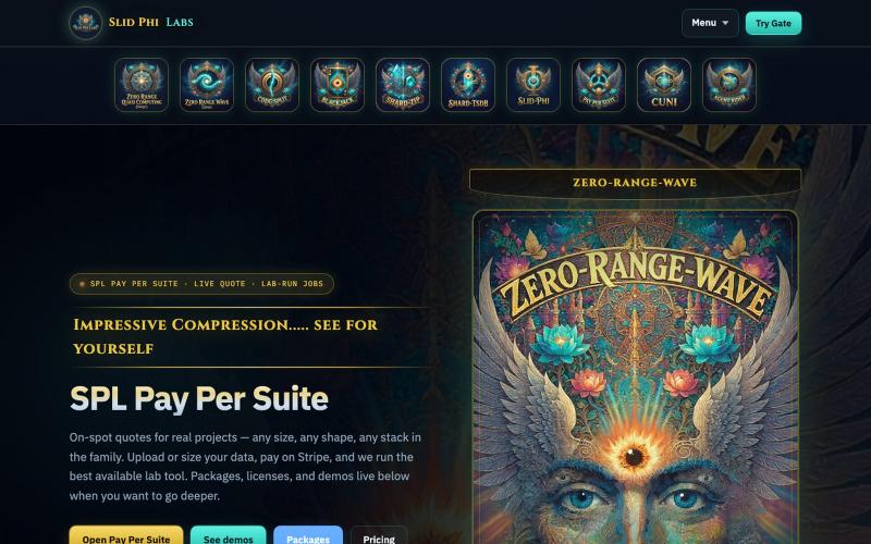 Slid Phi Labs — SPL Pay Per Suite · CDDG:Split · ZRW — screenshot