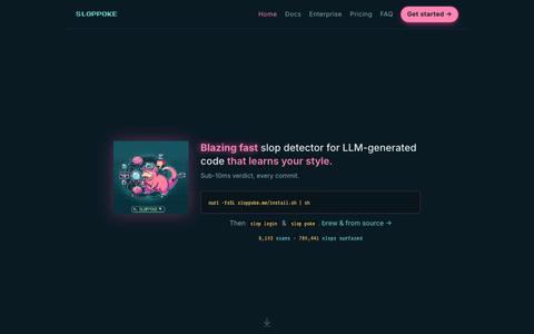 Sloppoke — AI Slop Code Tool · Pre-commit Slop Detector for LLM-Generated Code — screenshot