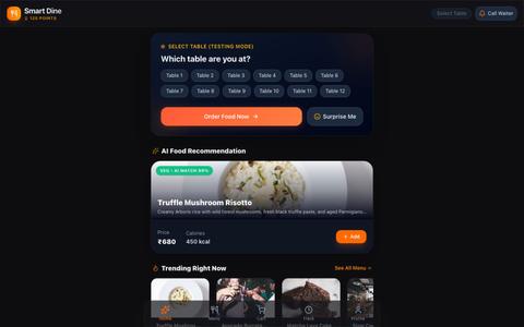 Smart Dine | Premium QR Restaurant Ordering — screenshot