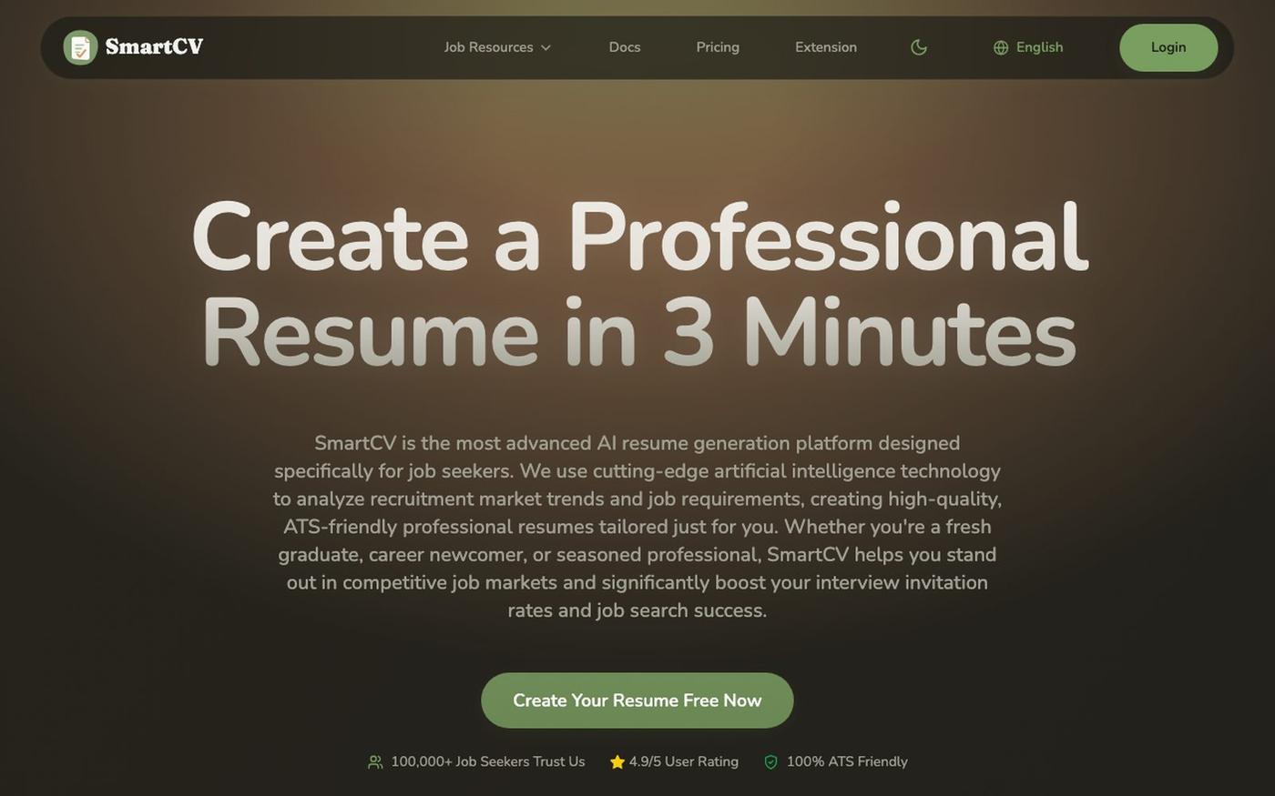 AI Resume Builder-Professional Templates-SmartCV | SmartCV — screenshot