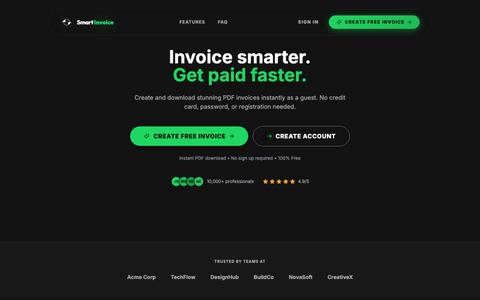 SmartInvoice - Professional Invoice Management — screenshot