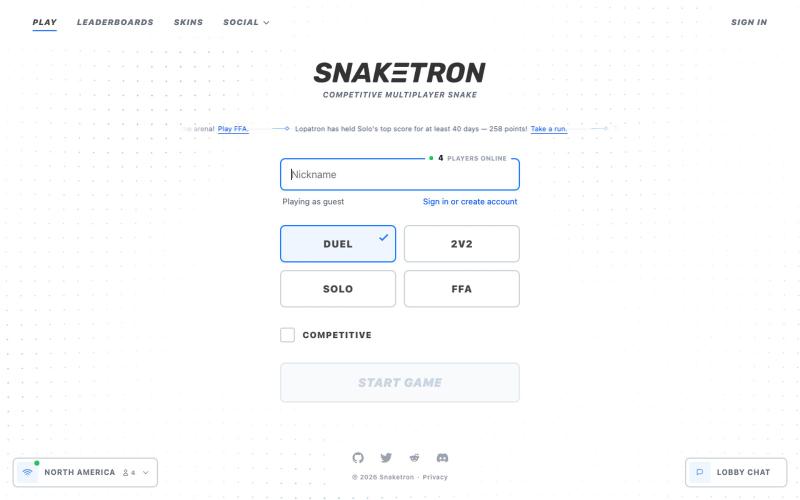 Snaketron — screenshot
