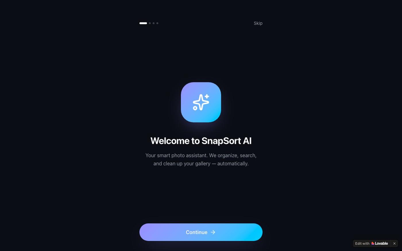 SnapSort AI — Organize your photos in minutes — screenshot