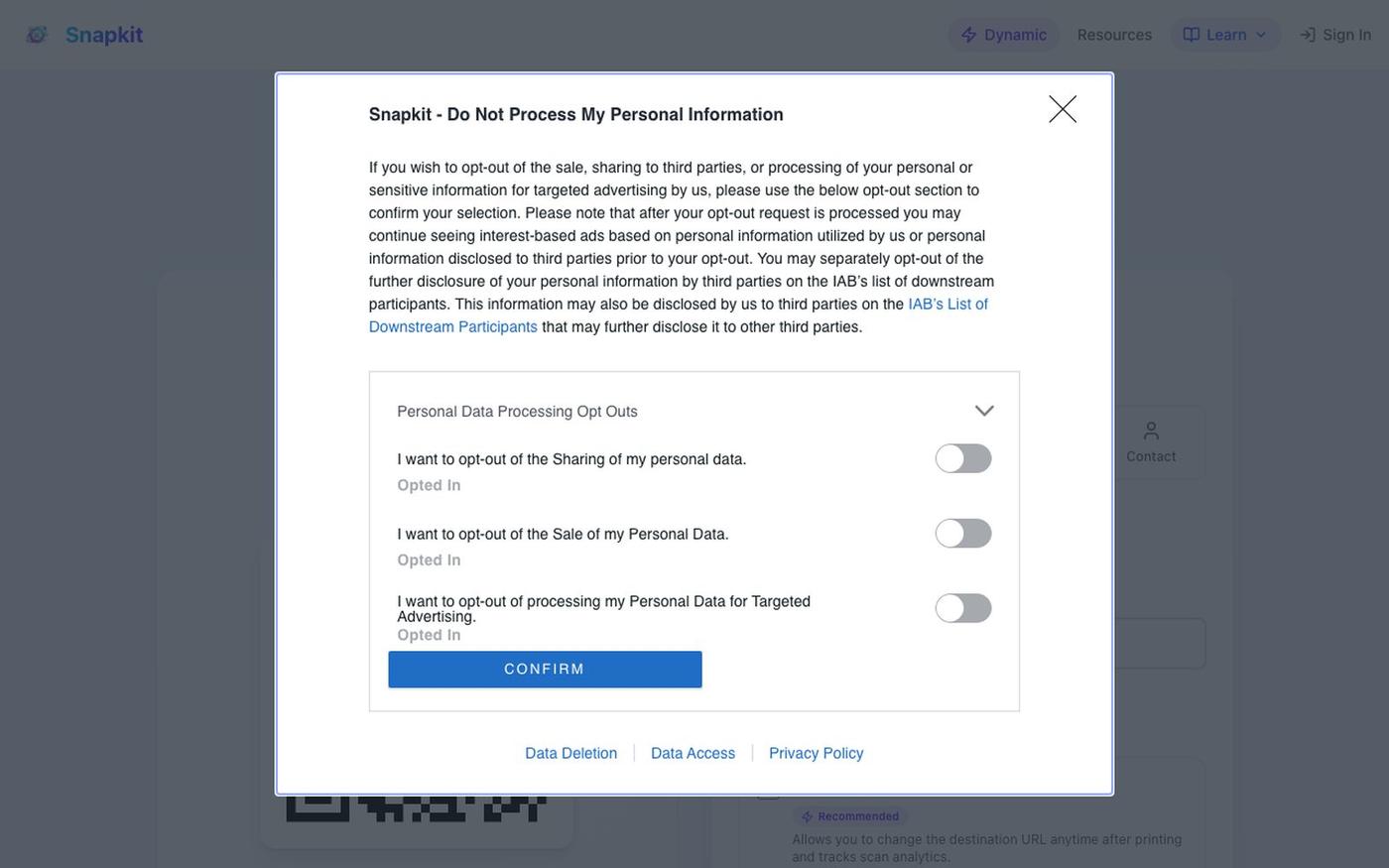 Free QR Code Generator - Create QR Codes Instantly | Snapkit — screenshot