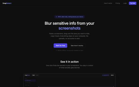 SnapRedact: Blur sensitive info from screenshots — screenshot