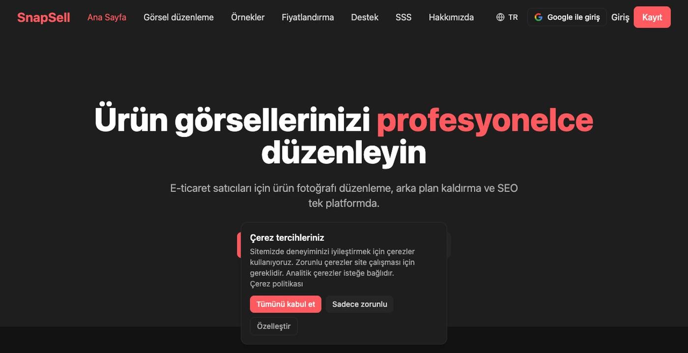 SnapSell - SaaS E-commerce Platform — screenshot
