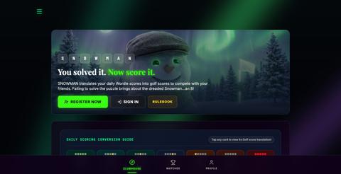 Snowman — Wordle Golf Matchplay — screenshot