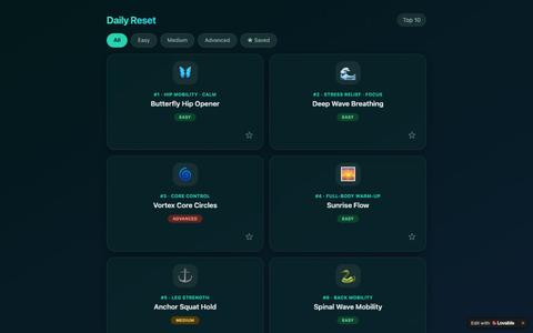 Daily Reset — Top 10 Wellness Routines — screenshot