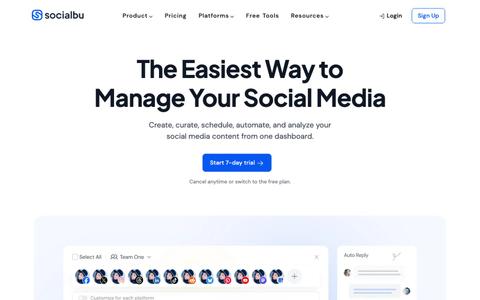 SocialBu - Social Media Management Tool for Creators, Businesses, and Teams — screenshot