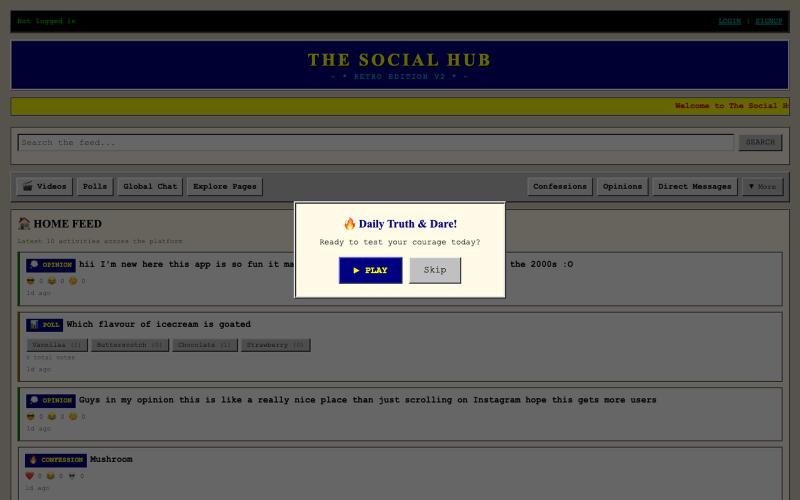 The Social Hub — screenshot