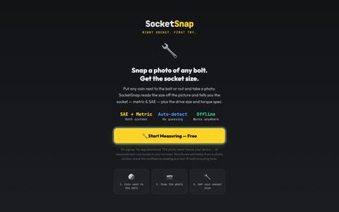 SocketSnap — Snap a Photo, Get the Right Socket Size — screenshot