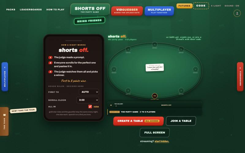 VidGuesser · shorts off — screenshot