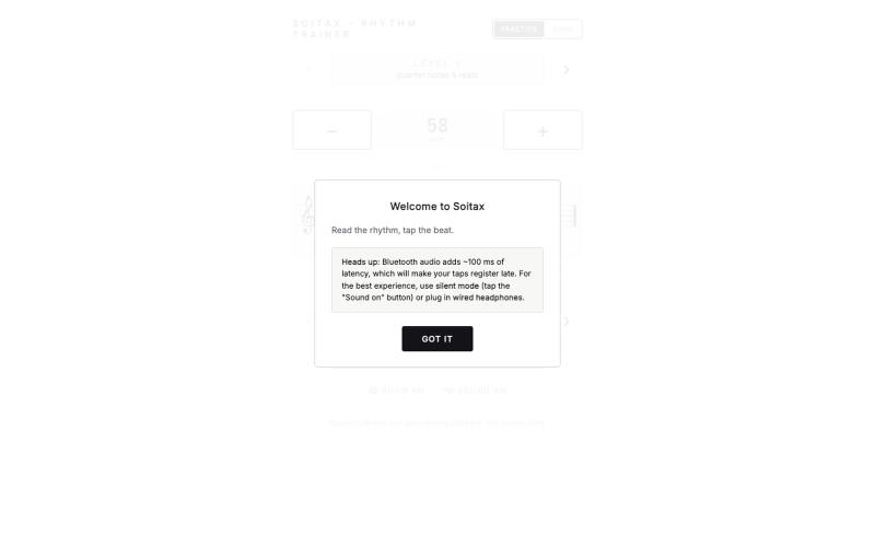 Soitax - rhythm trainer — screenshot