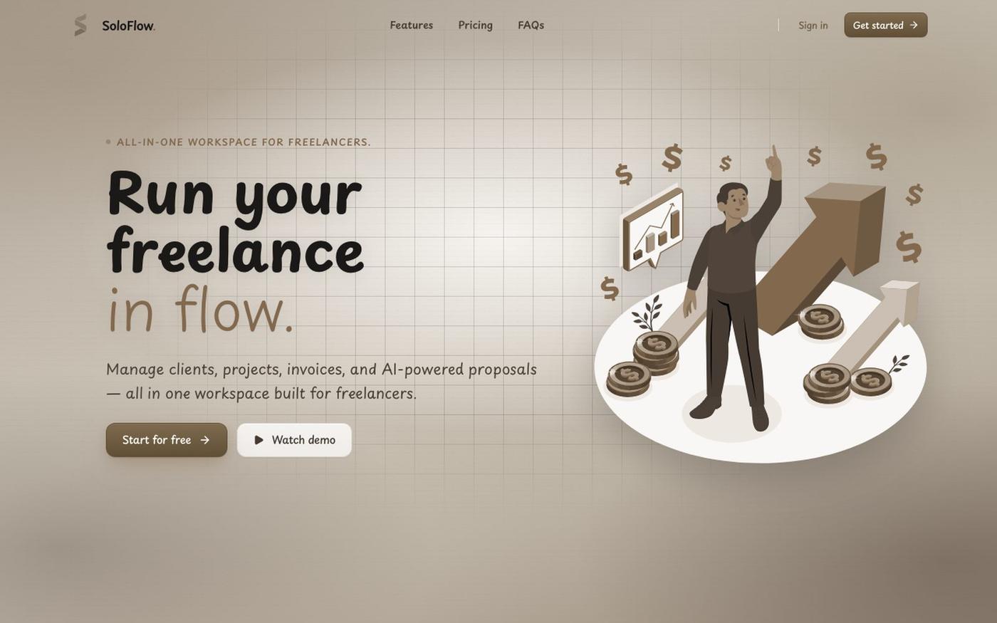 SoloFlow — Freelance Business Management — screenshot
