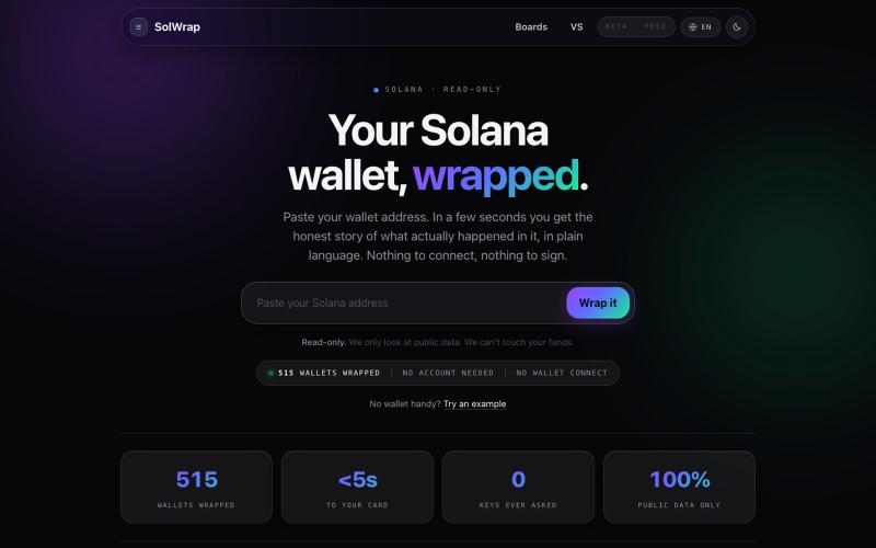 SolWrap — screenshot