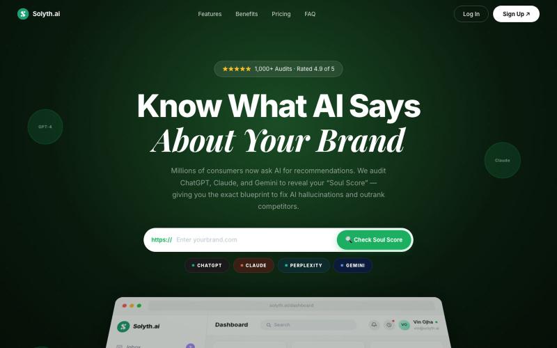 SOLYTH.ai — AI Brand Intelligence — screenshot