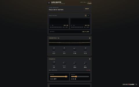 Aura Master — Reference Mastering Console — screenshot
