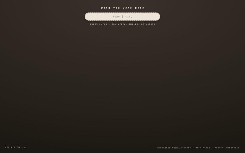 wish you were here — screenshot