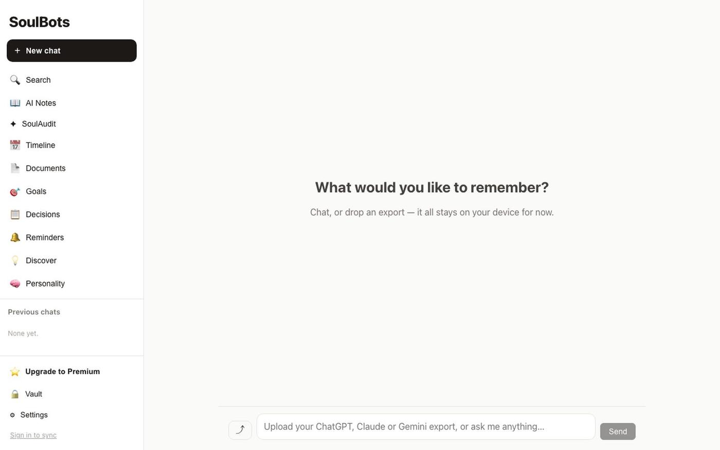 SoulAudit — screenshot