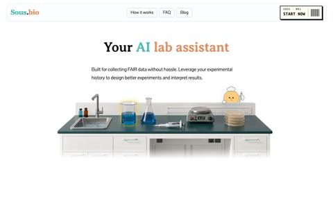 AI Lab Assistant | sous.bio — screenshot