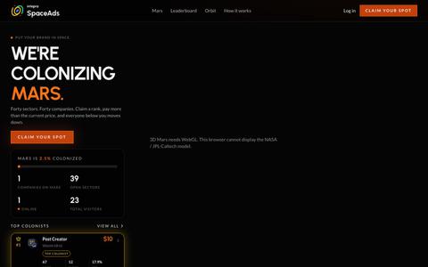 SpaceAds — Put Your Brand in Space — screenshot