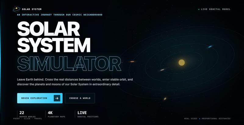 Solar System Simulator — screenshot