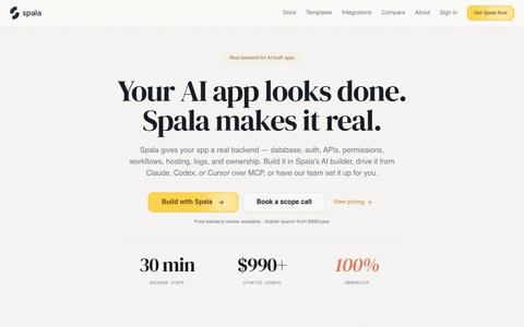 Spala — Visual Backend Logic for AI-Built Apps — screenshot
