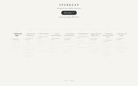 SparkGap — A living knowledge map — screenshot