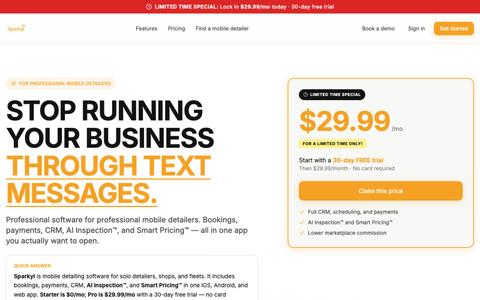 Mobile Detailing Software & App for Detailers | Sparkyl — screenshot