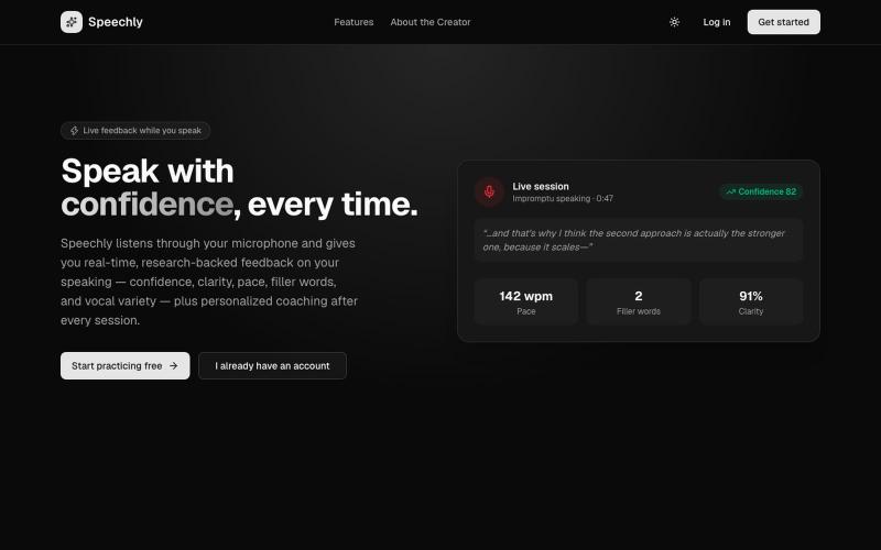 Speechly — screenshot