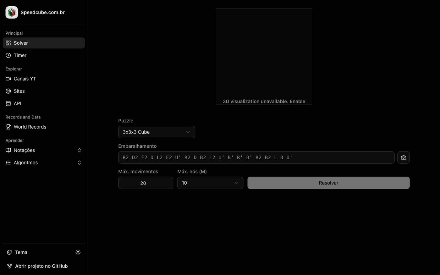 Speedcube — screenshot