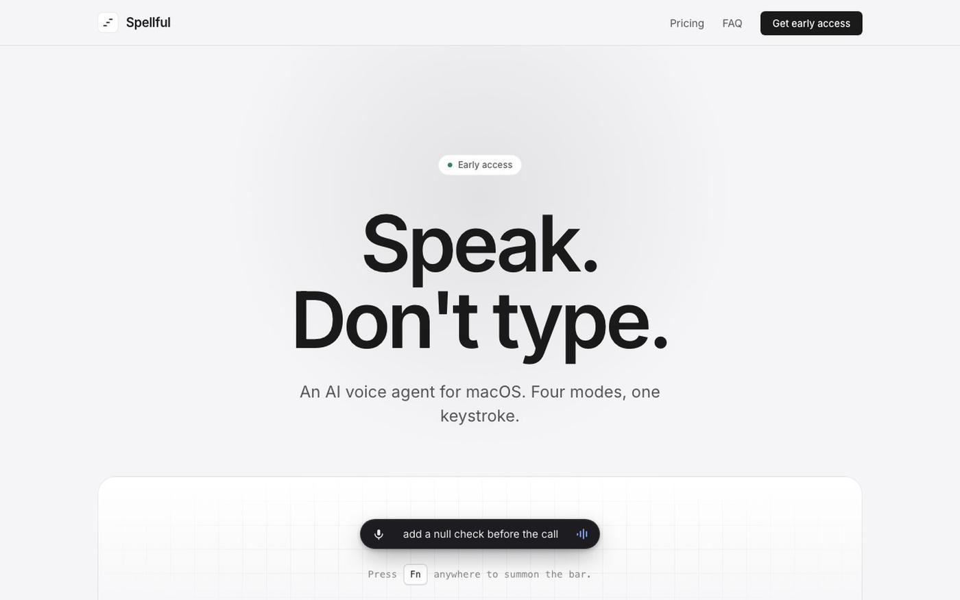 Spellful — AI voice agent for macOS | Spellful — screenshot