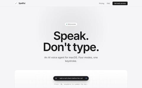 Spellful — AI voice agent for macOS | Spellful — screenshot