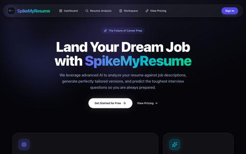 SpikeMyResume - AI Resume & Job Description Matcher — screenshot
