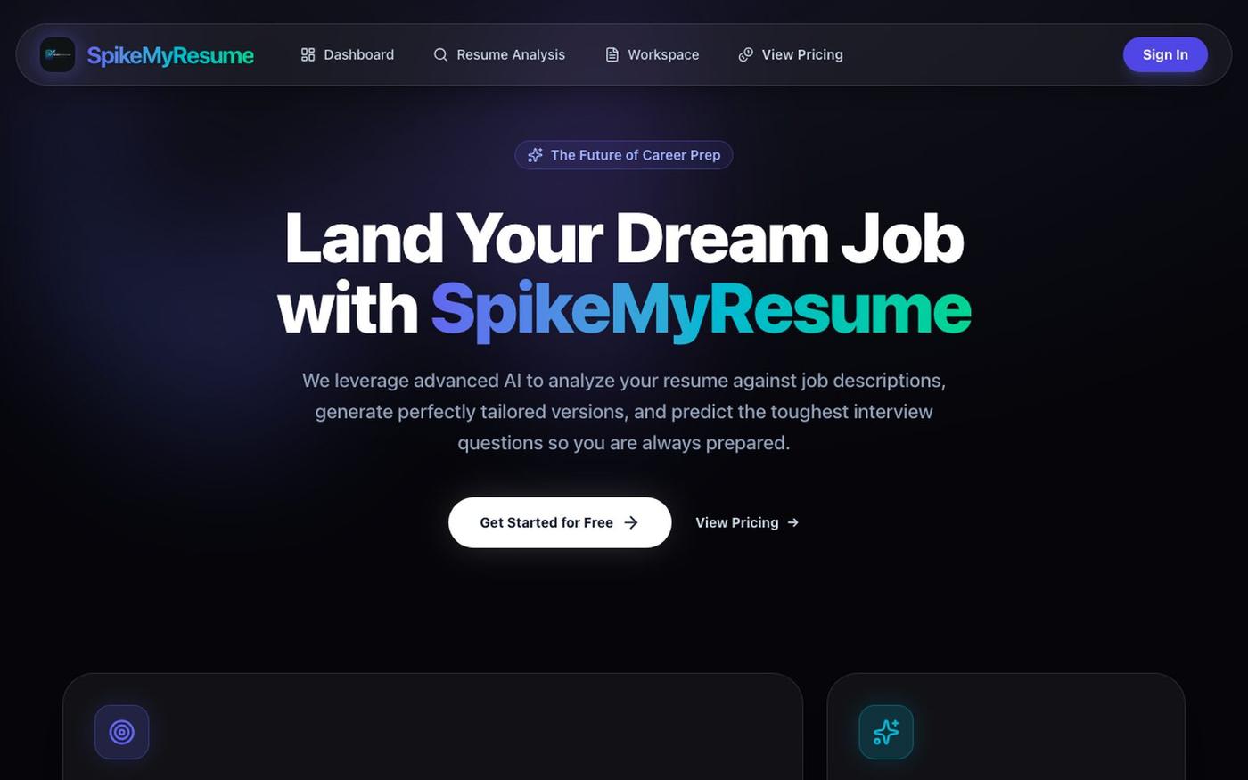 SpikeMyResume - AI Resume & Job Description Matcher — screenshot