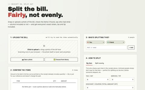 Split the Bill — screenshot