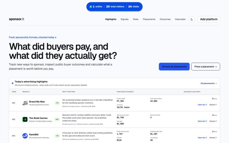 Sponsor.it - Compare sponsorship prices and evidence — screenshot