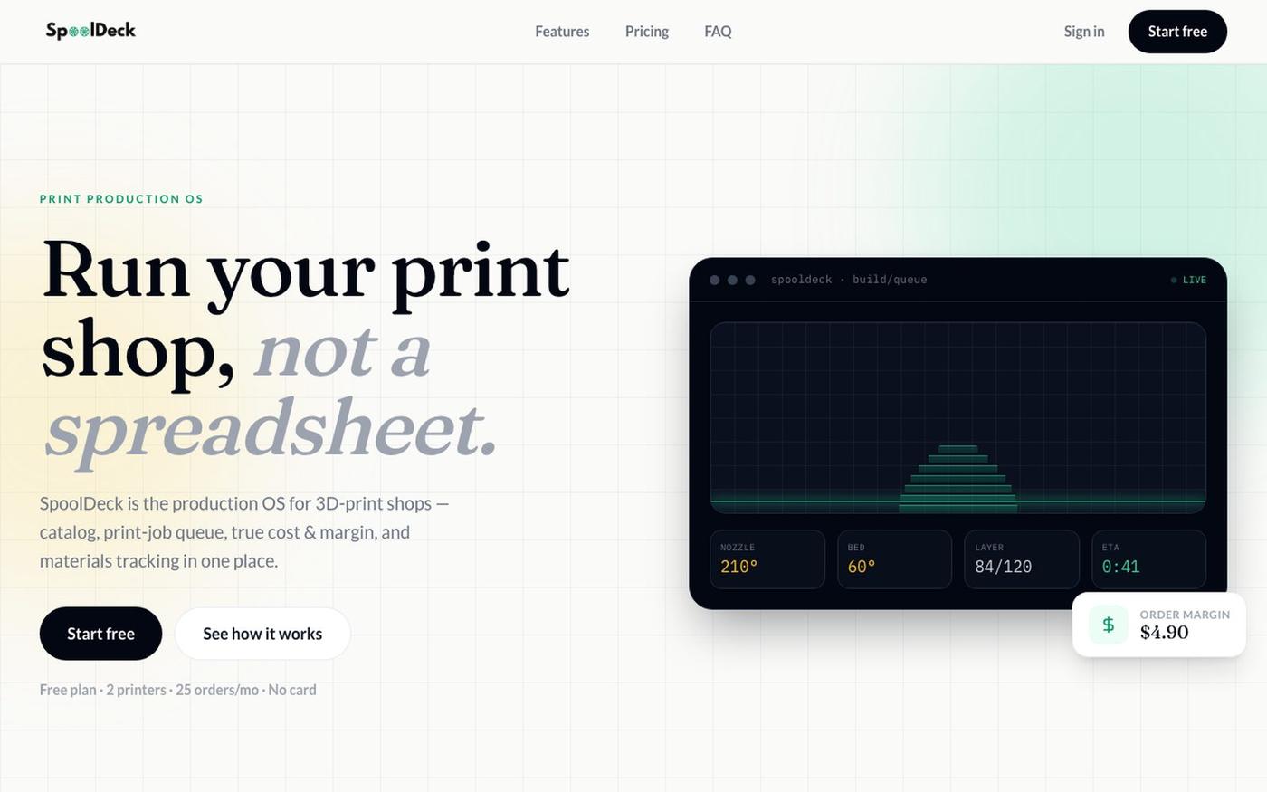 SpoolDeck — Print Production OS for 3D-print shops — screenshot