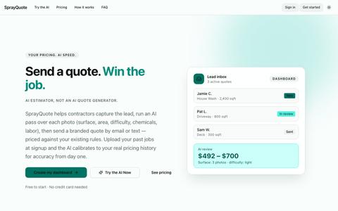 SprayQuote — screenshot
