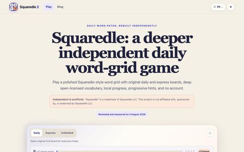 Squaredle daily word grid with deep vocabulary — independen… — screenshot