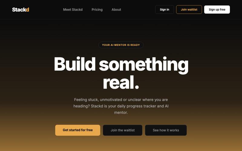 Stackd — Build something real. — screenshot