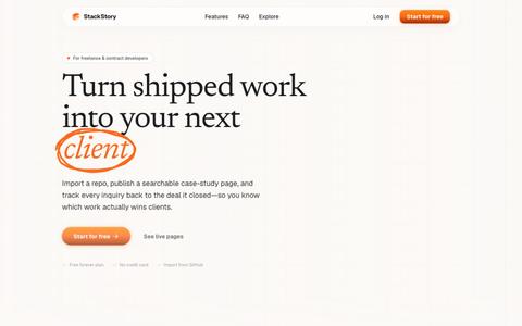 StackStory — Your work, always working for you — screenshot