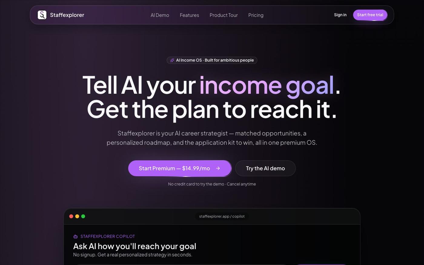 Staffexplorer — AI Income OS for Remote Jobs & Gigs — screenshot