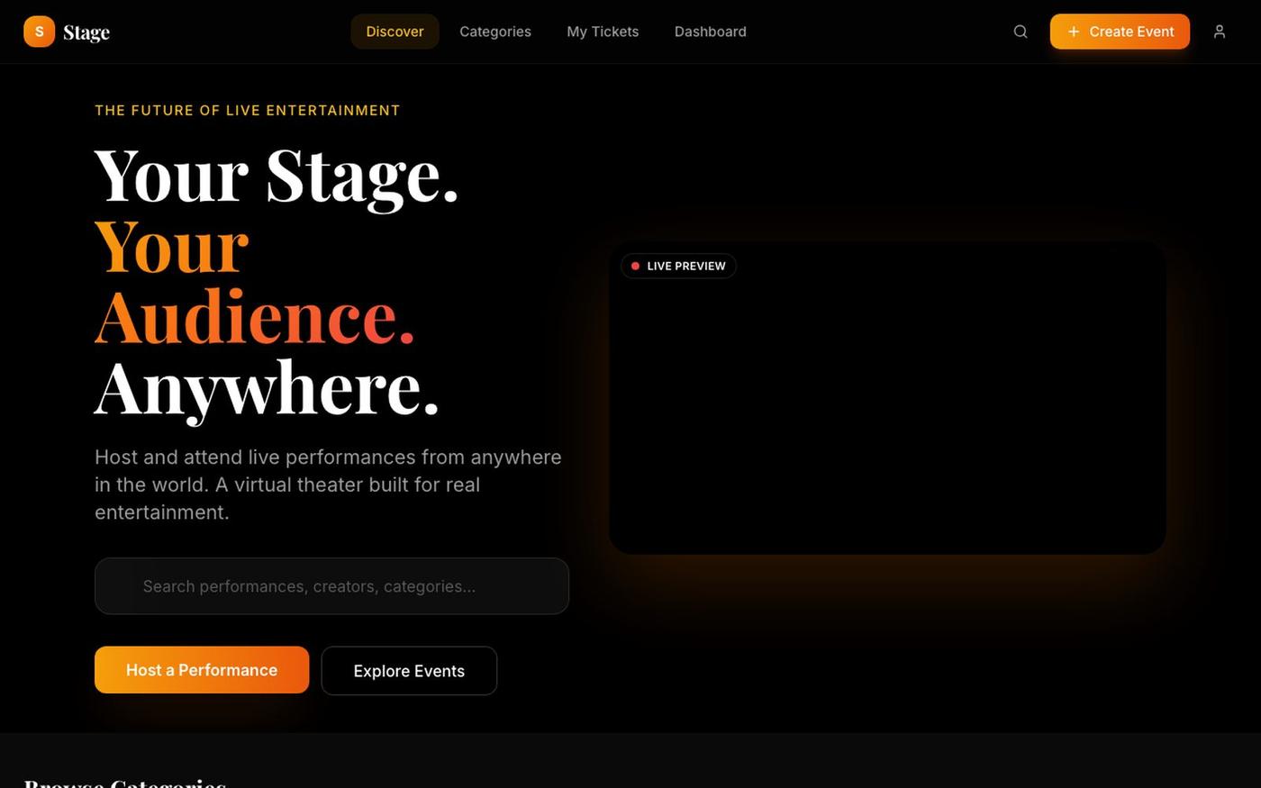Stage — Live Virtual Entertainment — screenshot