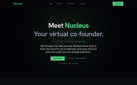 Nucleus: Voice-First AI Co-Founder for Startup Founders — screenshot