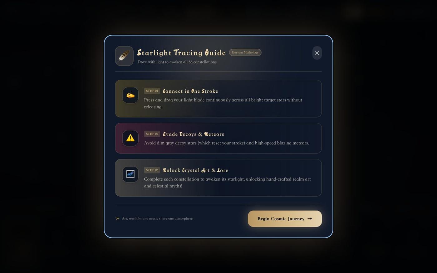 StarTrace | 88 Constellation Tracing Game & Mythology - MuseLabs — screenshot