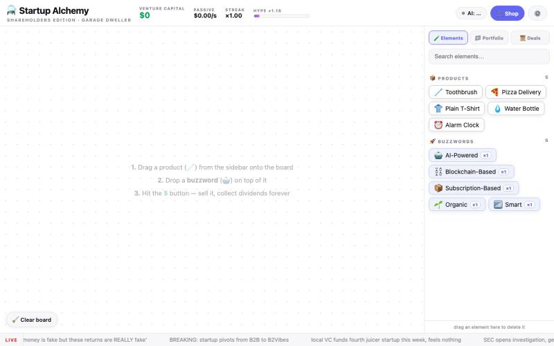 Startup Alchemy: Shareholders Edition — screenshot
