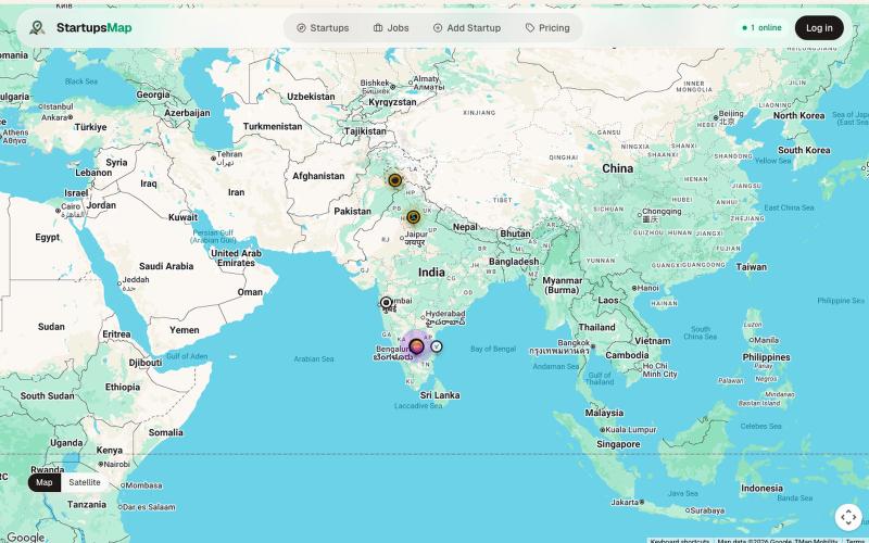 Startups Map | Discover Startups Worldwide — screenshot