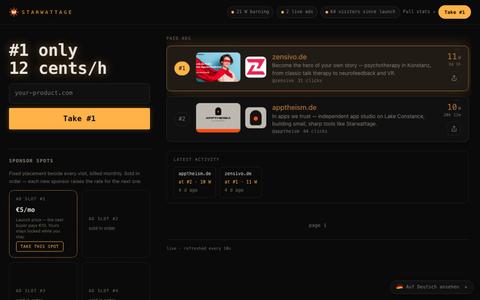 Starwattage — turn up your wattage — screenshot